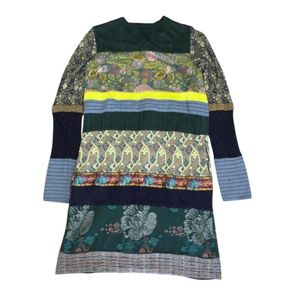 ETRO Multicolor Silk Blend Longline Embroidered Button Cardigan Sweater Small - Picture 7 of 16